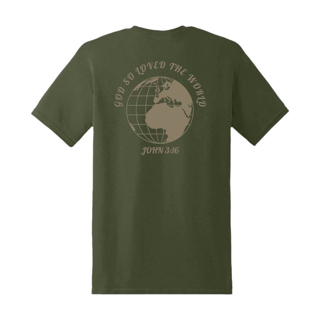 T-shirt InChrist wereldbol